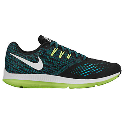 Nike Air Zoom Winflo 4 Men's Running Shoes Black/White/Volt